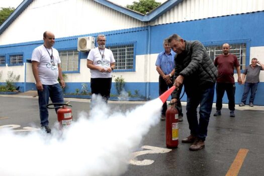 Semasa finaliza curso para zeladores das Estações de Coleta