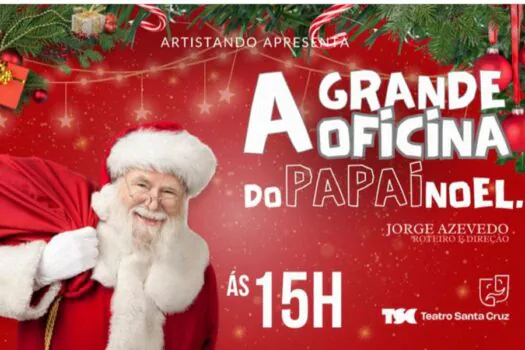 Programação de Natal do Teatro Santa Cruz inicia amanhã