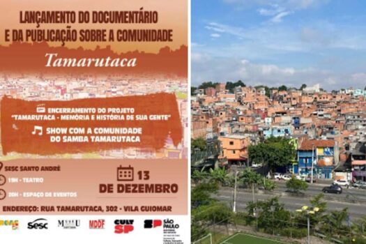 Documentário e publicação sobre a favela Tamarutaca serão lançados dia 13 de dezembro, no Sesc Santo André