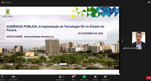 Santo André participa da audiência “A Implantação da Tecnologia 5G no Estado do Paraná”