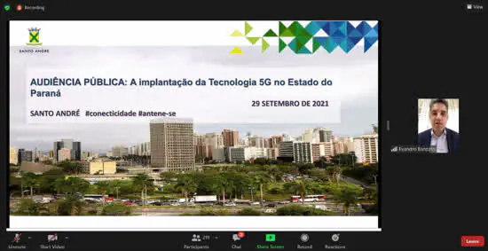 Santo André participa da audiência “A Implantação da Tecnologia 5G no Estado do Paraná”