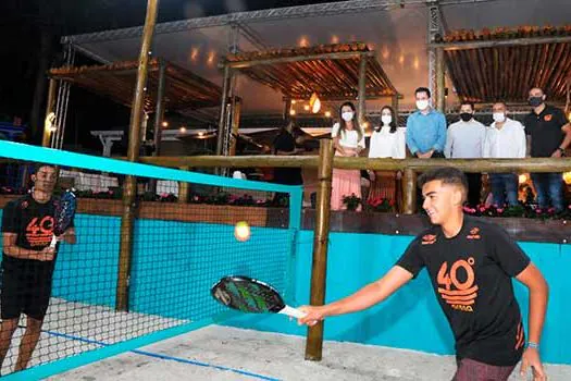 Espaço para prática de beach tennis traz investimentos de R$ 2 milhões a Santo André