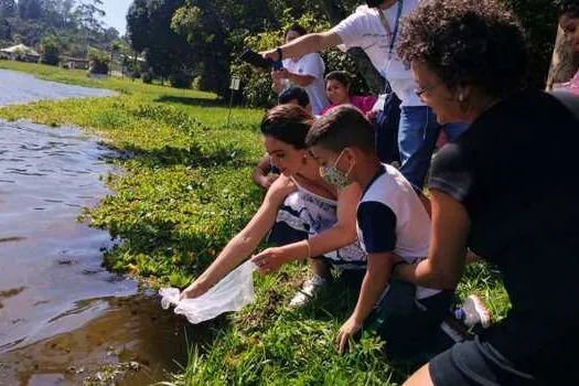 Ribeirão Pires realiza atividade com crianças para celebrar aniversário da Billings