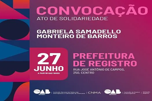 OAB promove ato de solidariedade à procuradora Gabriela Samadello