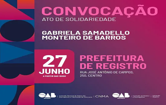 OAB promove ato de solidariedade à procuradora Gabriela Samadello