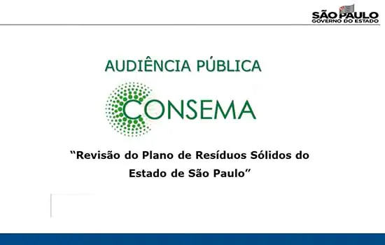 Consórcio ABC participa de audiência sobre revisão do Plano de Resíduos Sólidos do Estado