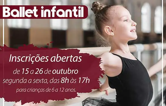 Escola Municipal de Dança de Ribeirão Pires abre inscrições para Ballet Infantil