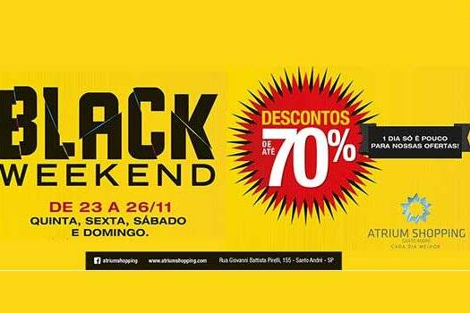 Atrium Shopping promove a “Black Weekend”