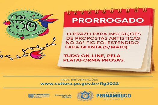 Prorrogadas as inscrições de propostas artísticas para o FIG 2022 até esta quinta (5)