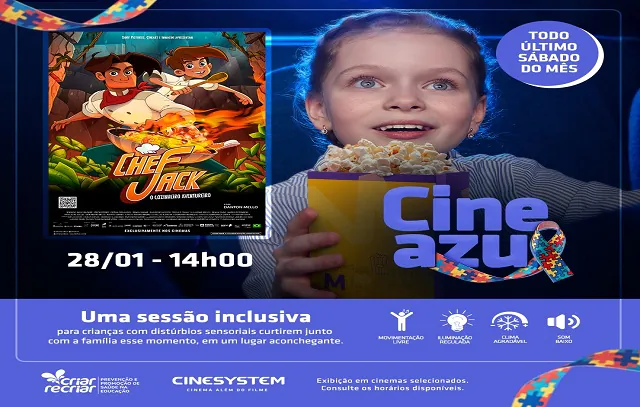 Cinesystem promove primeira sessão Cine Azul do ano