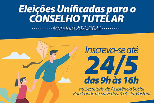 Ribeirão Pires promove inscrições para eleição do Conselho Tutelar