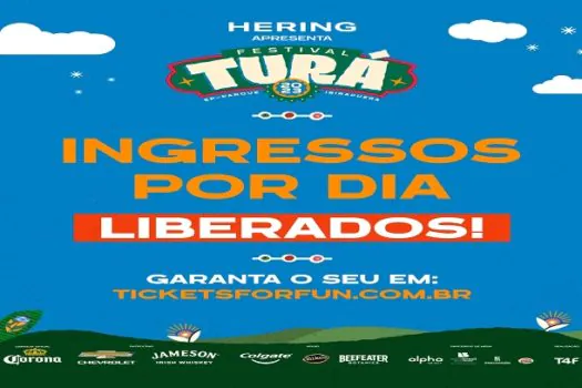 Turá abre a venda de ingressos por dia de evento