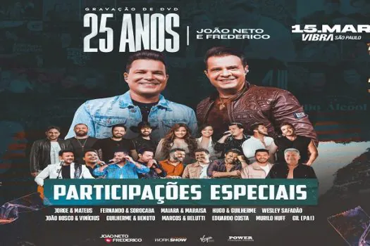 João Neto & Frederico comemoram 25 anos de carreira com gravação de DVD