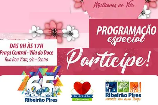 Ribeirão Pires terá programação especial no Dia Internacional da Mulher