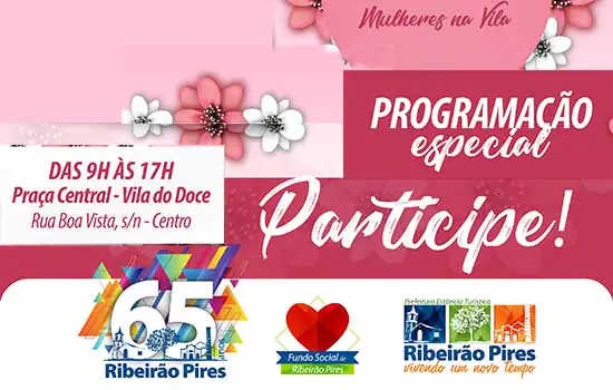 Ribeirão Pires terá programação especial no Dia Internacional da Mulher