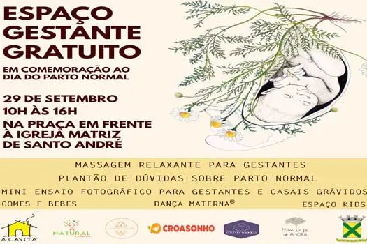 Gestantes terão um evento só para elas neste domingo, em frente à Igreja Matriz