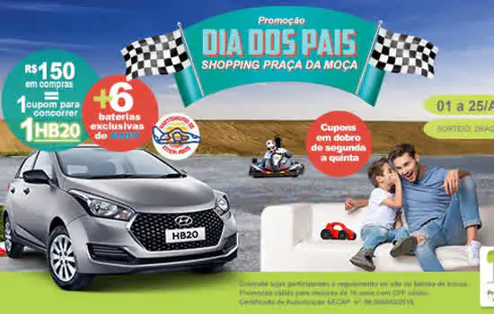 Shopping Praça da Moça sorteia um HB20 e corridas no kartódromo de Interlagos