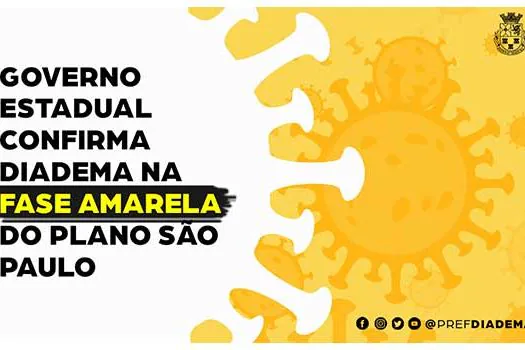 Governo Estadual confirma Diadema na fase Amarela do Plano São Paulo