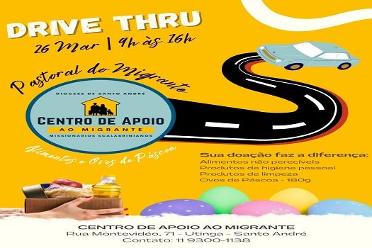 Centro de Apoio ao Migrante irá realizar um drive-thru solidário em Santo André