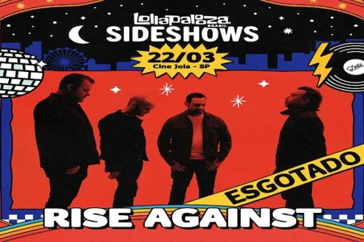 Lolla Sideshows do Rise Against tem ingressos esgotados no Cine Joia, em São Paulo