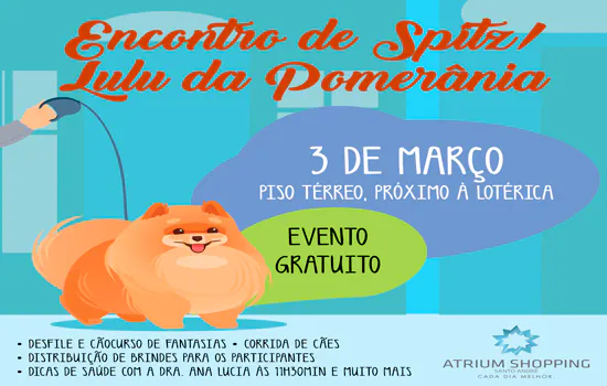 Encontro da raça Spitz/ Lulu da Pomerânia no Atrium Shopping