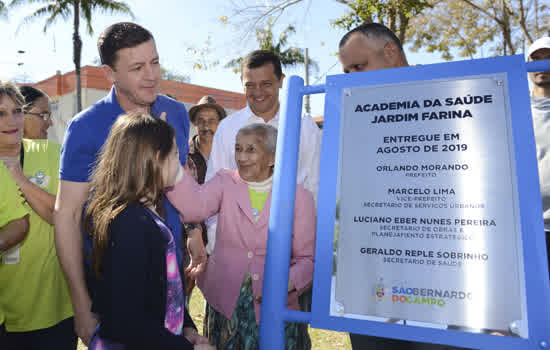 Prefeitura inaugura Academia da Saúde do Jardim Farina