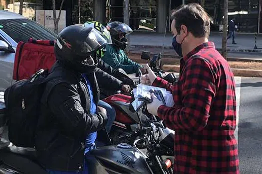 Campanha ‘Entrega Segura’ incentiva doação de máscaras e luvas para entregadores