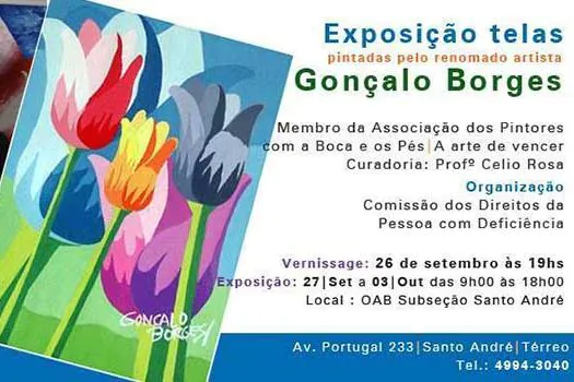 OAB Santo André promove exposição de Gonçalo Borges