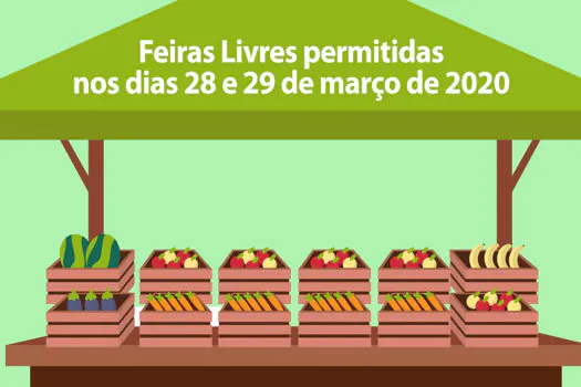 Feiras livres de Ribeirão Pires serão permitidas dias 28 e 29/03