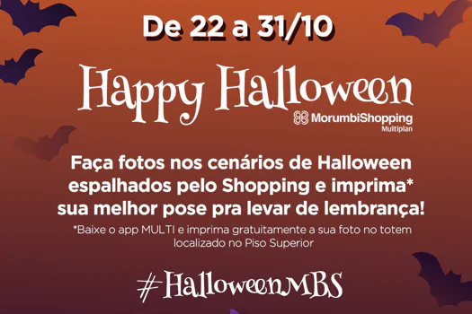 Halloween: MorumbiShopping recebe espaços instagramáveis temáticos, de 22 a 31 de outubro