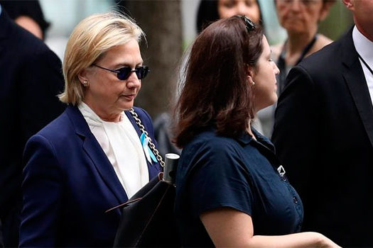 Hillary está com pneumonia