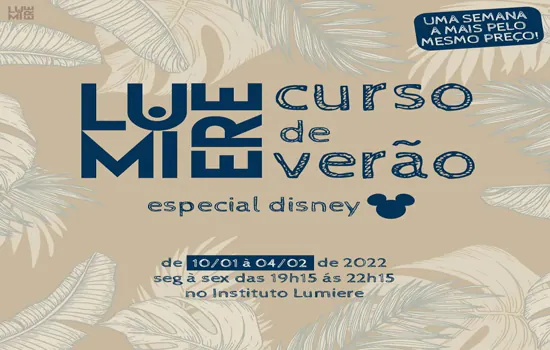 Instituto Lumiere tem vagas abertas para curso de verão com Especial Disney