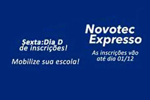 Escolas da rede estadual de SP se mobilizam para ‘Dia D’ de inscrições do Novotec Expresso