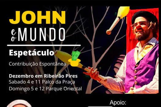 Ribeirão Pires recebe espetáculo “John e o Mundo”