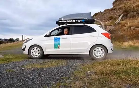 Aventureiro chega à Argentina com seu Ford Ka 1.0 transformado em motorhome