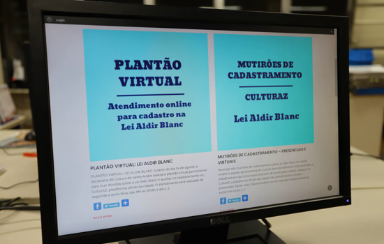 Santo André oferece plantão virtual sobre Lei Aldir Blanc