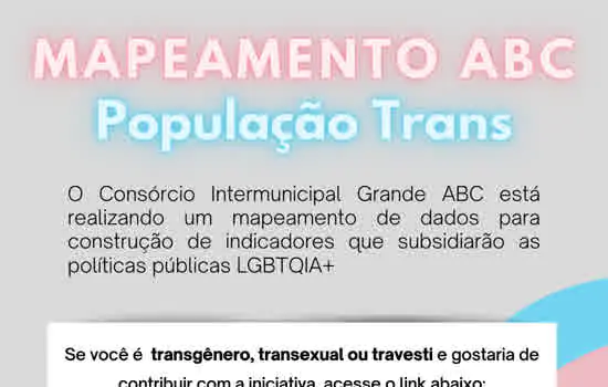 Consórcio ABC lança mapeamento da população trans das sete cidades