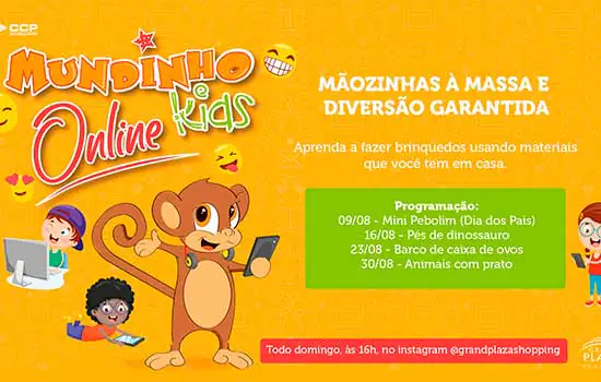 Grand Plaza Shopping oferece diversão online para as crianças