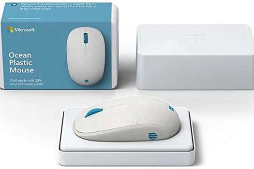 Microsoft anuncia no Brasil primeiro mouse feito com plásticos encontrados no oceano