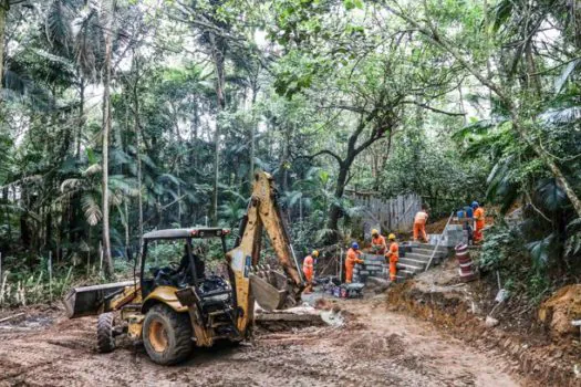 Prefeito Orlando Morando acompanha evolução nas obras de urbanização no Parque Imigrantes