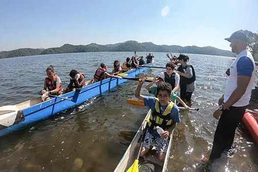 Projeto Remando para a Vida recolhe 350 kg de lixo da Represa Billings