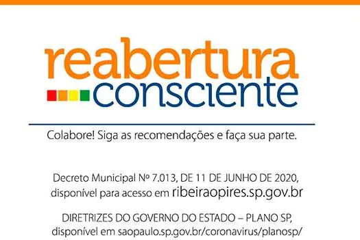 Ribeirão Pires terá reabertura gradativa do comércio a partir de 15/06