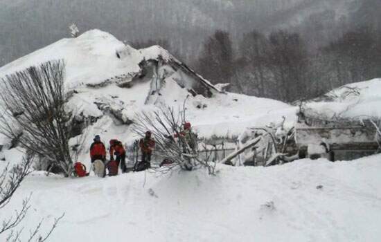 O último terremoto na Itália provocou uma avalanche que soterrou o hotel de luxo Rigopiano