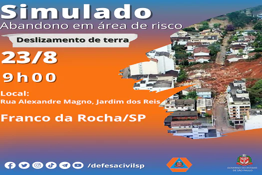 Defesa civil realiza simulado de abandono emergencial de área de risco em Franco da Rocha