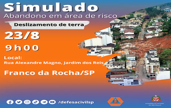 Defesa civil realiza simulado de abandono emergencial de área de risco em Franco da Rocha