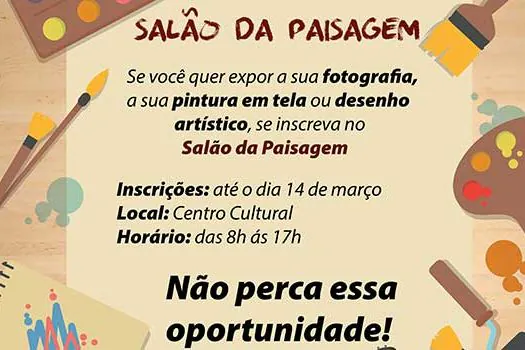 Ribeirão Pires abre inscrições para exposição “Salão da Paisagem”