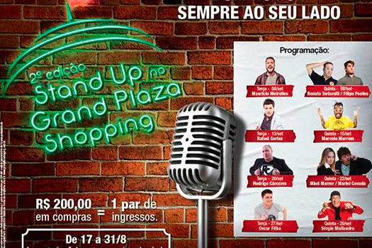 Grand Plaza Shopping promove 2ª edição de Stand Up