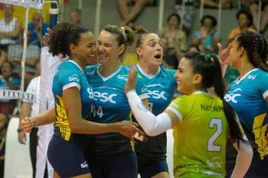 Superliga Feminina 19/20: Sesc RJ vence Flamengo e segue invicto