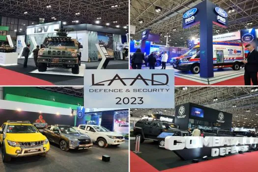 Na LAAD Defense & Security 2023, a indústria automotiva exibe veículos mais resistentes