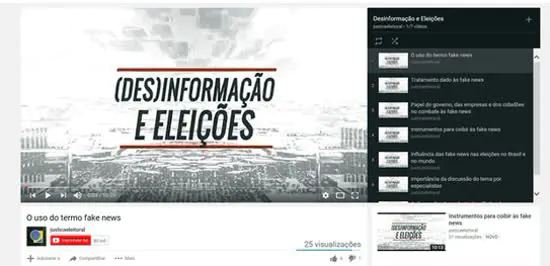 TSE estreia série de vídeos sobre (Des)Informação e Eleições